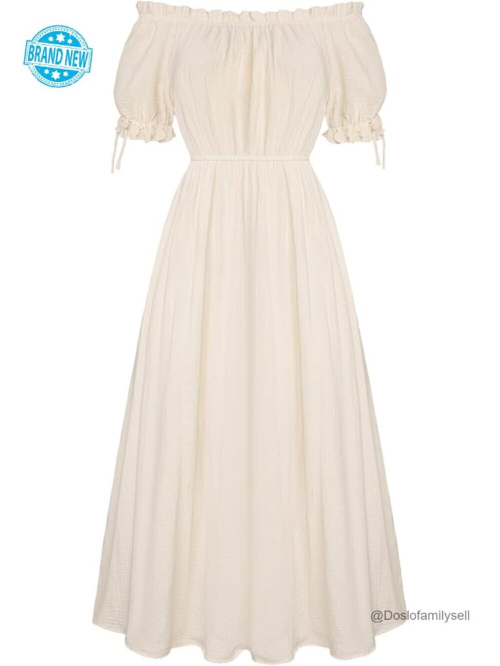 Renaissance Fairy Medieval Costume Dress with Pockets Maxi